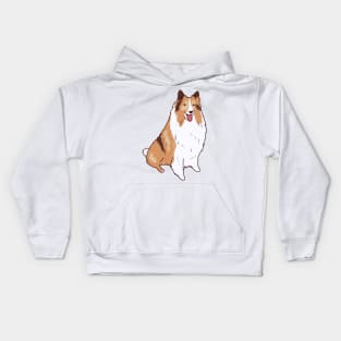 Collie rough art Kids Hoodie